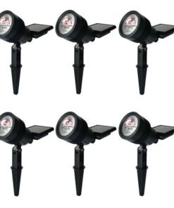 6 Pinchos Farol Solar De Jardín Estaca 6 Meses De Grtia! Lci