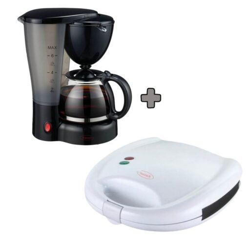 Combo Kassel Cafetera KS-CF6 + Sandwichera KS-SW2