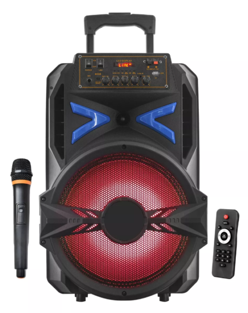 Parlante Portatil Bluetooth 15 Pulgadas Con Micrófono Karaoke