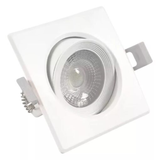 10 Spot D Embutir Led Cuadrado Lampara Dicroica 5w Aro Completo - Imagen 2