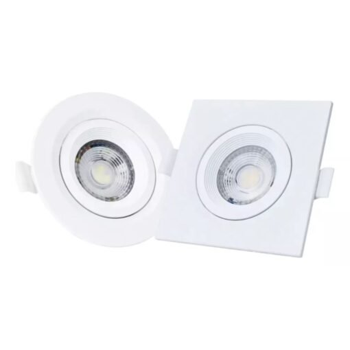 10 Spot D Embutir Led Cuadrado Lampara Dicroica 5w Aro Completo - Imagen 4