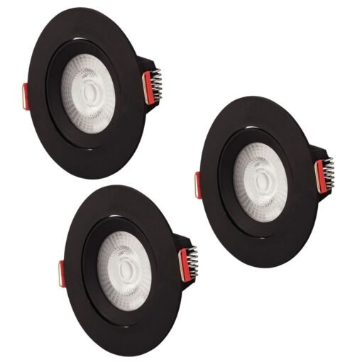 3 Spot D Embutir Led Redondo Lampara Dicroica 5w Aro Completo