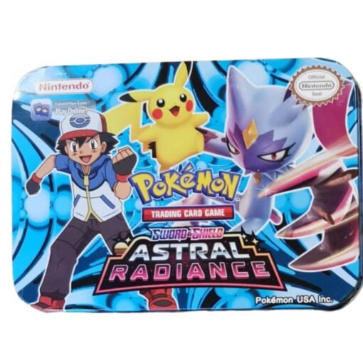 Lata metalica para cartas Pokemon + 56 cartas + Album transparente - Imagen 6