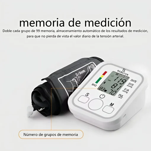 Tensiómetro Digital Con Brazo Automático Blanco - Medidor de Presión - Imagen 3