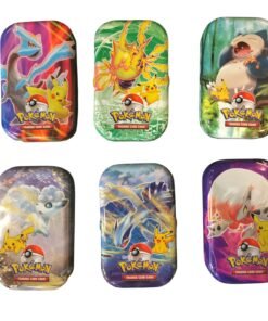 Mini Lata metalica para cartas Pokemon + 45 cartas
