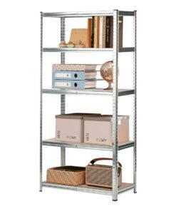 Estantería Metálica Encastrable 5 Estantes 90x40x180 cm Color Plateado