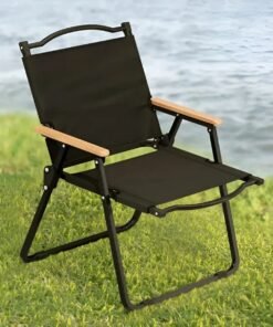 Reposera Silla Plegable Portátil para Jardín, Playa y Camping Color Negro