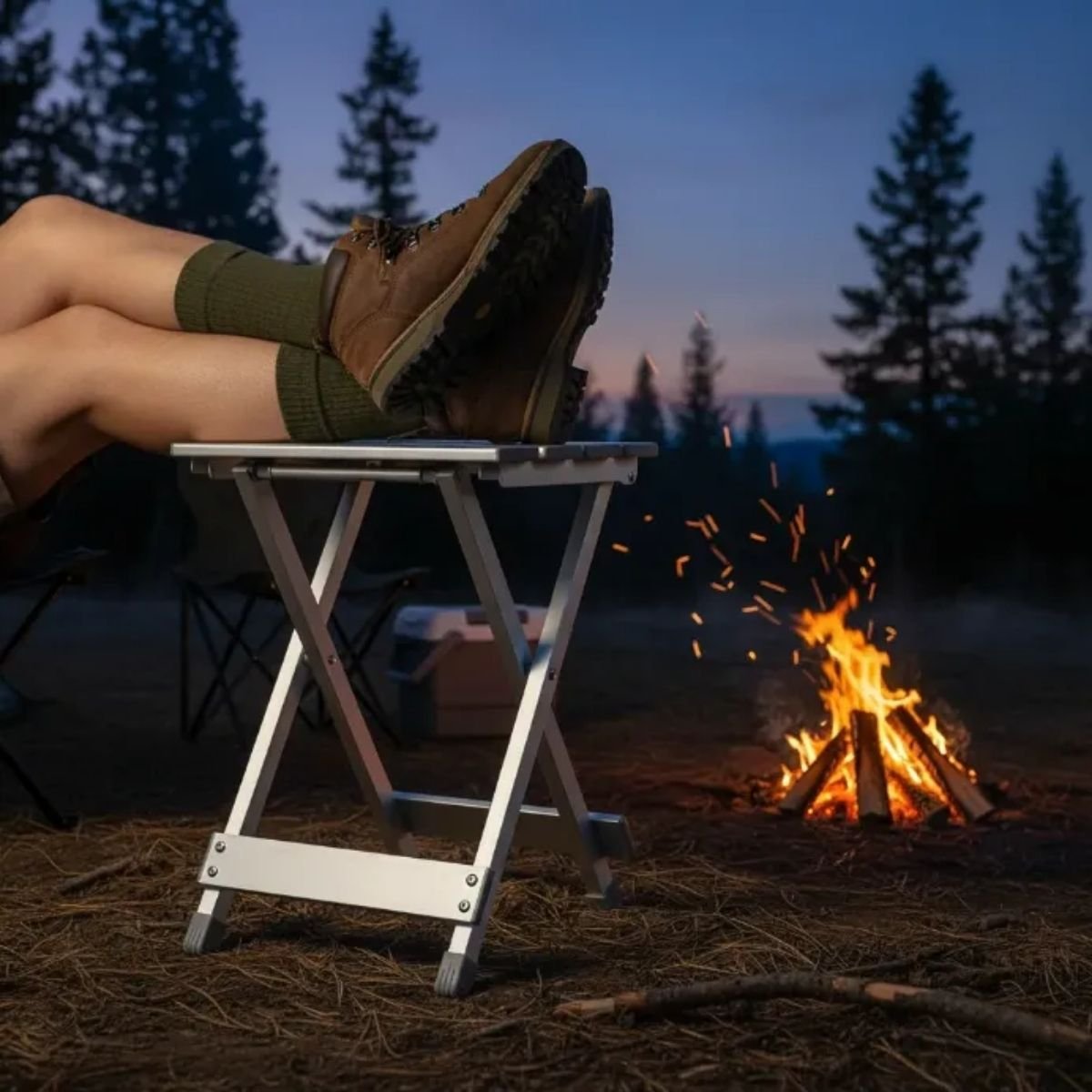 Silla Plegable Banco Taburete de Aluminio - Imagen 3