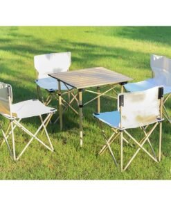 Juego de Camping 5 Piezas – Mesa de Picnic + 4 Sillas Plegables con Bolsa de Transporte