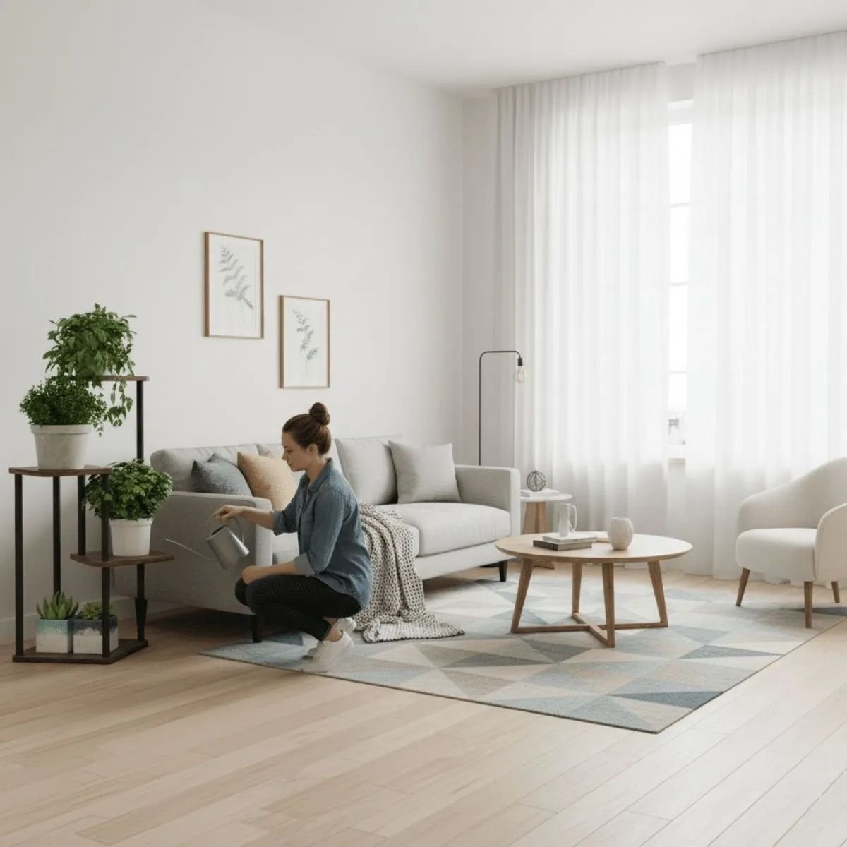 Soporte Plantas Metal Y Madera 4 Niveles Porta Macetas - Imagen 6