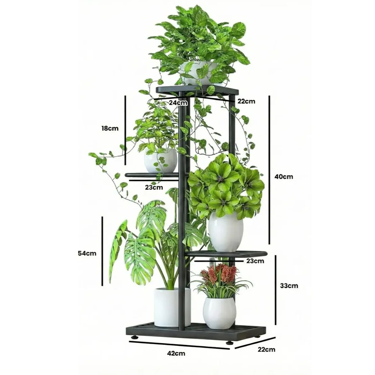 Estanteria Porta Maceta Repisa Plantas Multiuso 4 Niveles - Imagen 2