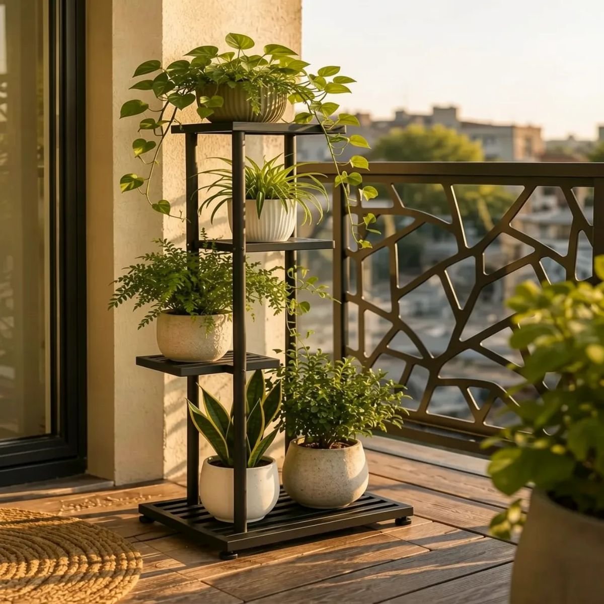 Estanteria Porta Maceta Repisa Plantas Multiuso 4 Niveles - Imagen 4