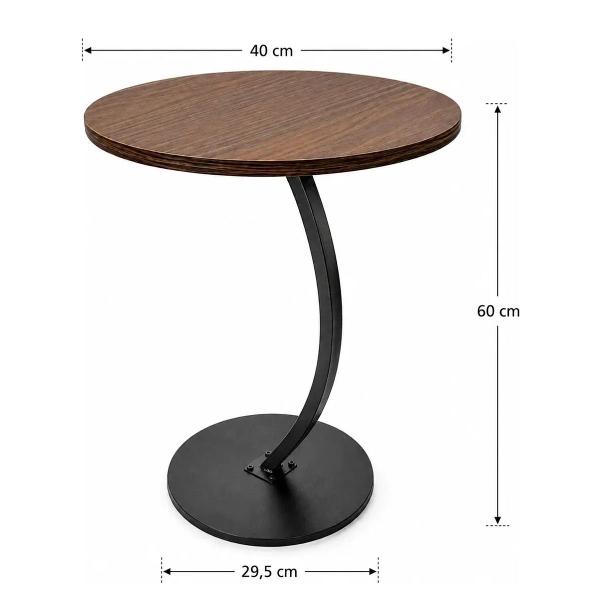 Mesa Auxiliar Ratona Redonda Nórdica Para Living Arrime - Imagen 5